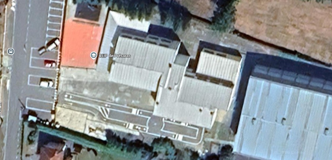 Vista aérea CEIP de Présaras